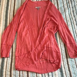 Roz&Ali coral cardigan